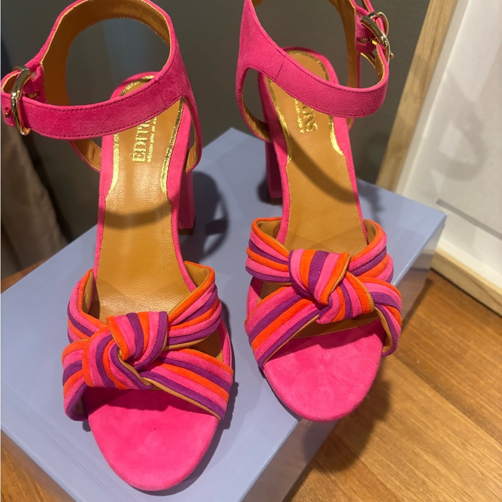 NIB Sezane Carmela High Sandals - US size 8 - Picture 3 of 8
